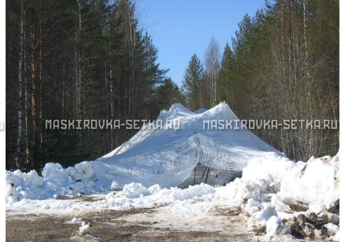 Маскировочная сеть Снег 3х6 м без антипирена – купить по цене 4400 руб. в интернет-магазине в городе Нижний Новгород картинка 3