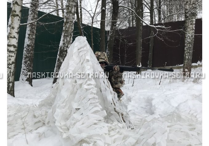 Маскировочная сеть Снег 3х6 м без антипирена – купить по цене 4400 руб. в интернет-магазине в городе Нижний Новгород картинка 2